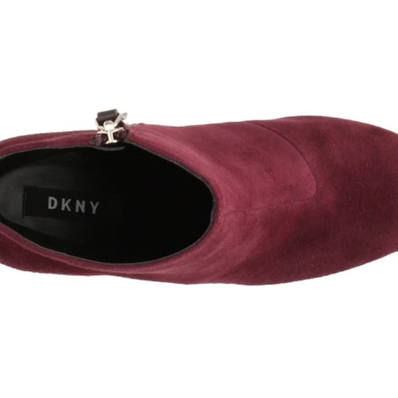 SALE! ✅ DKNY Corrie Ankle Boots in Burgundy Suede 9M ✨ BNIB - Picture 9 of 17